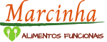 Logo escrito Marcinha Alimentos Funcionais